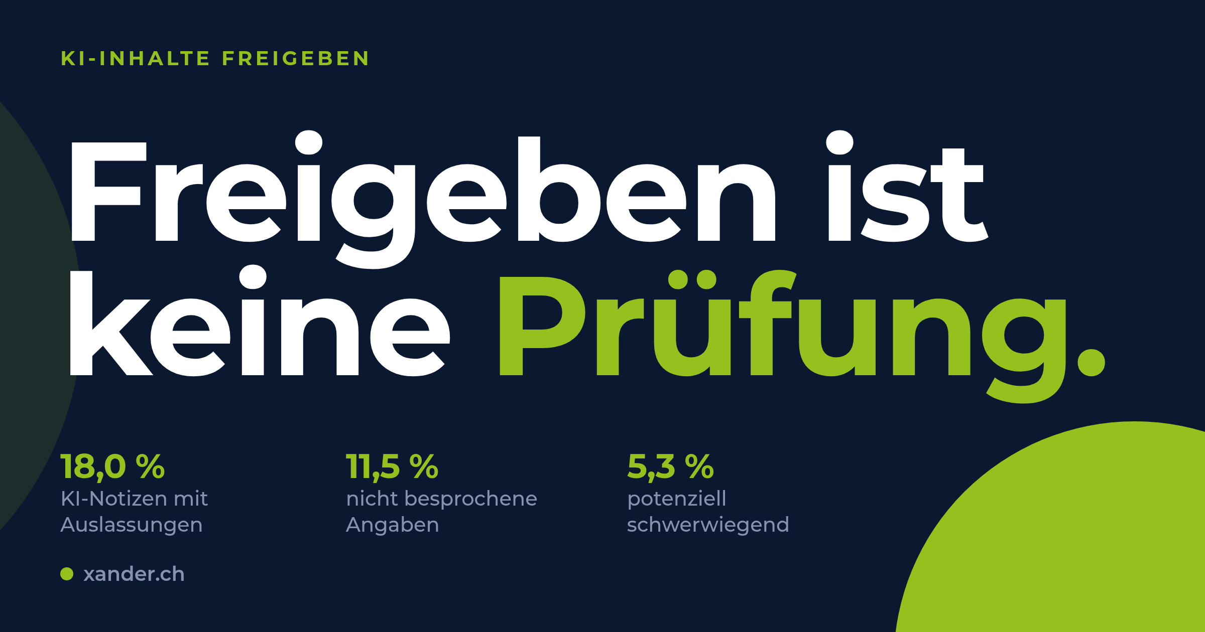 Freigeben ist keine Prüfung.